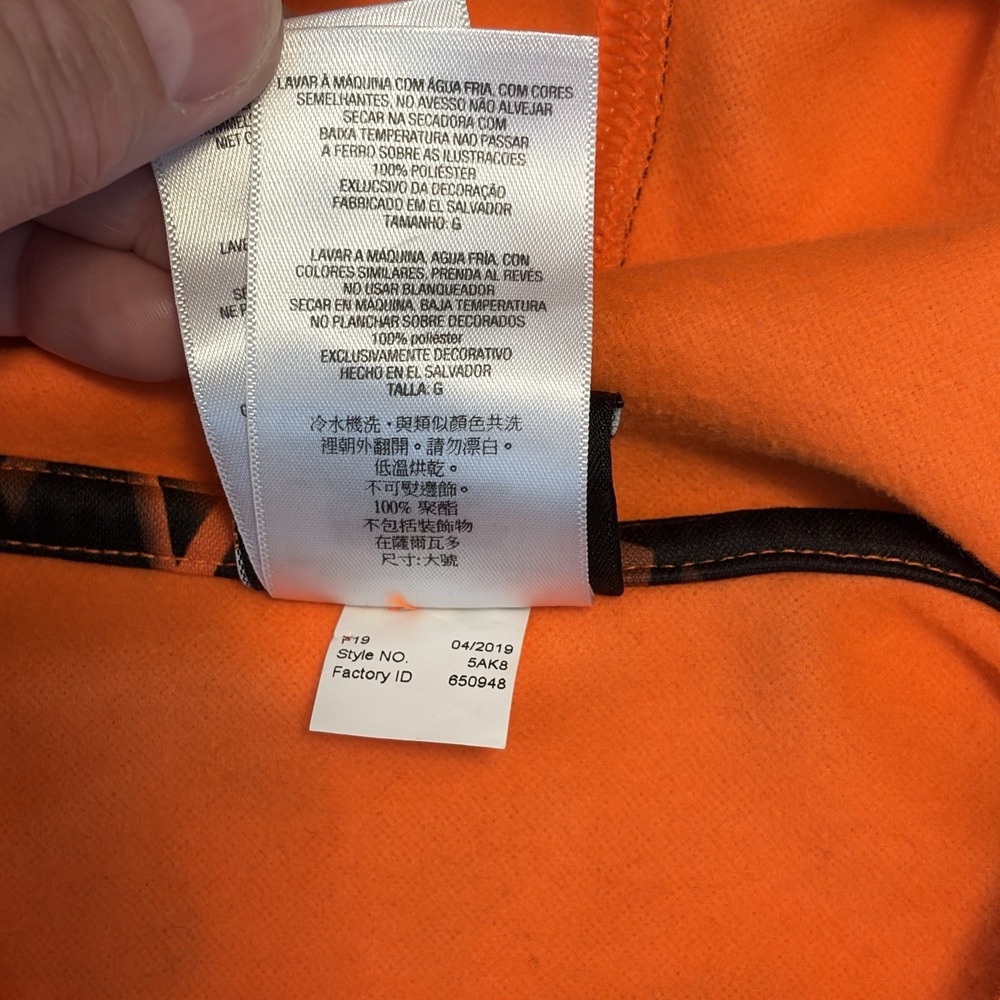 Harley-Davidson Smith Brothers Orange Black Graphic Pullover Hoodie Size L - Picture 8 of 9